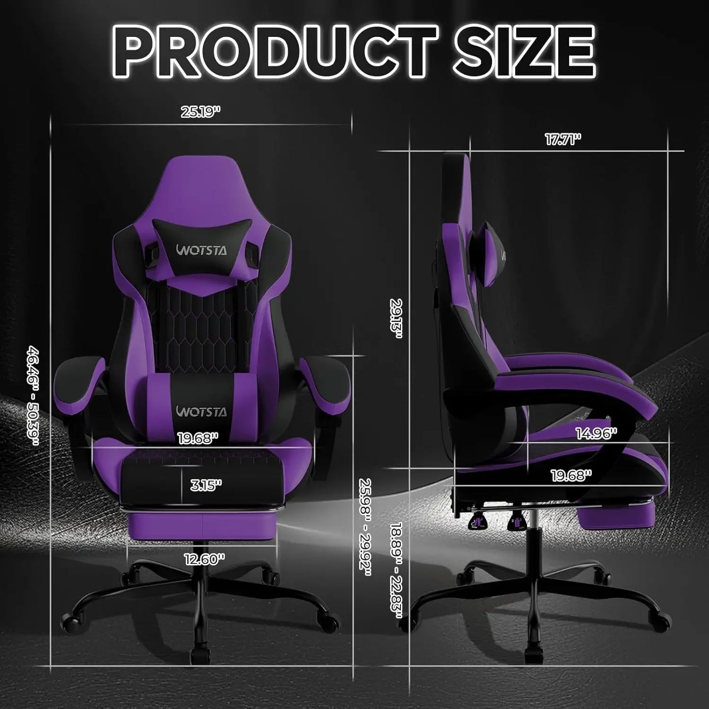 High Back Ergonomic Chair With Footrest Adjustable Headrest Lumbar Support
