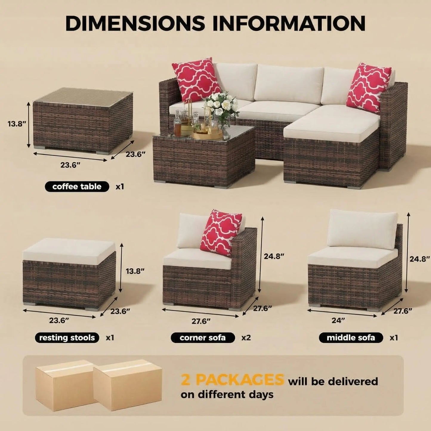 All Weather Wicker Patio Furniture Set
