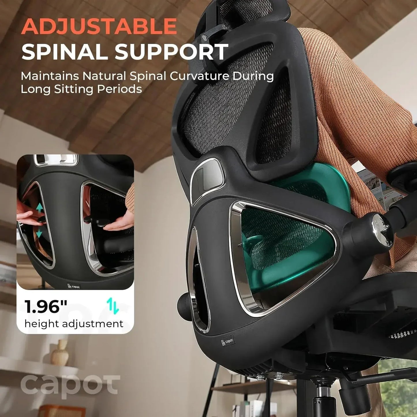 Ergonomic Mesh Office Chair with 3D Headrest