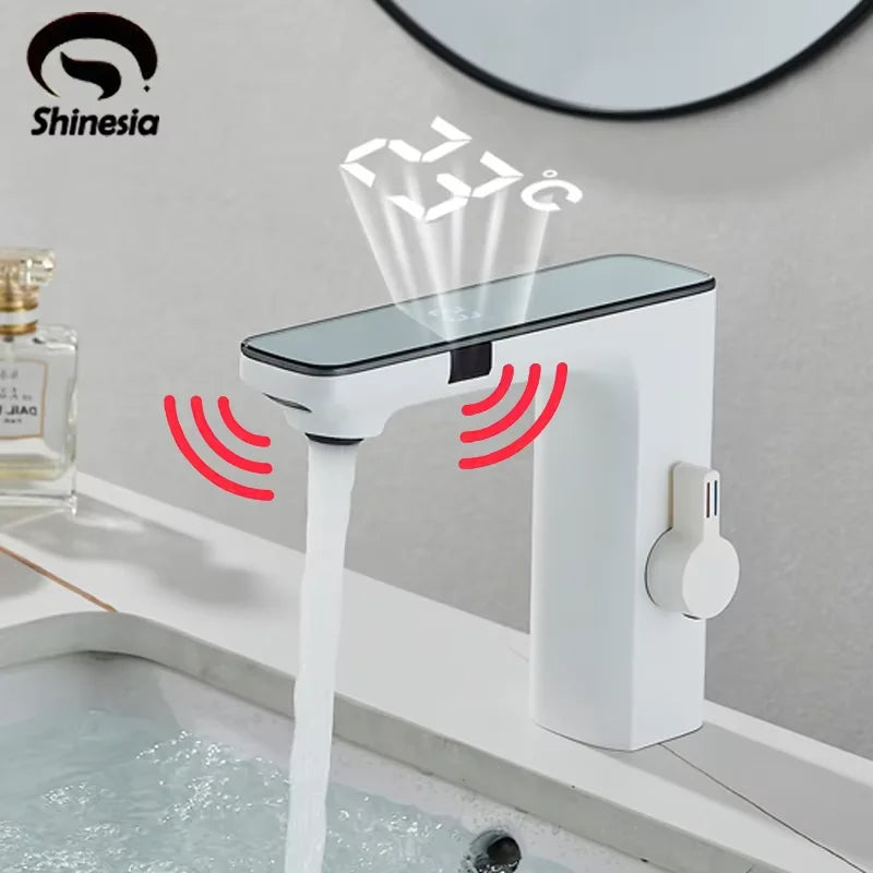 Basin Faucet Touch Sensor Digital LED Temperature