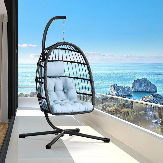 Rattan Wicker Hanging Swing Egg Chair