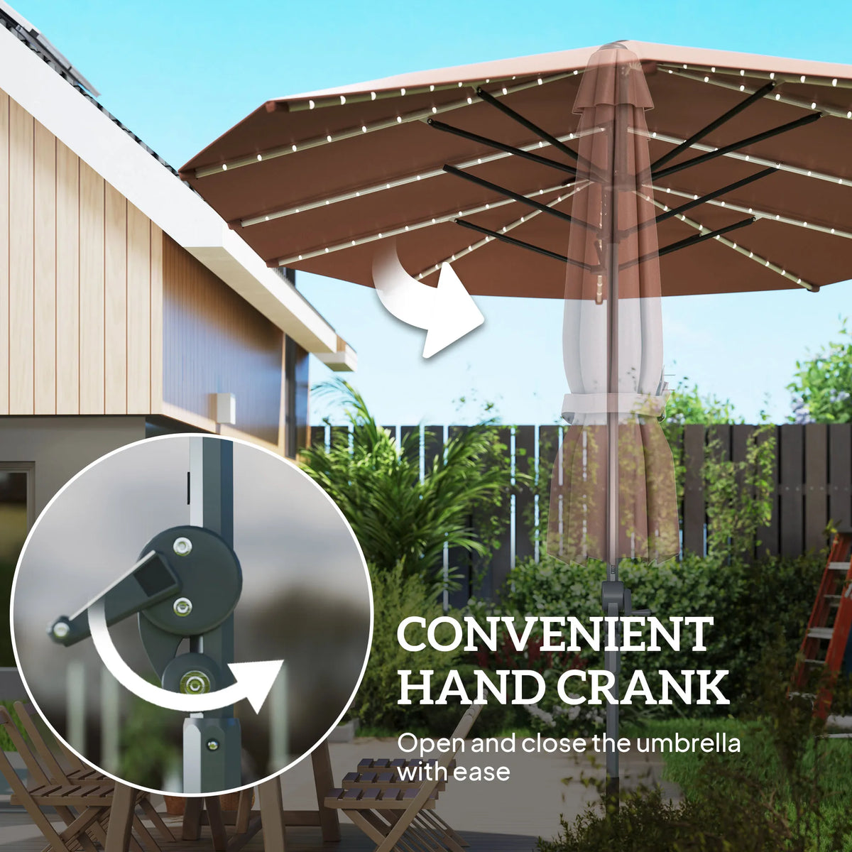 Umbrella with Solar Lights