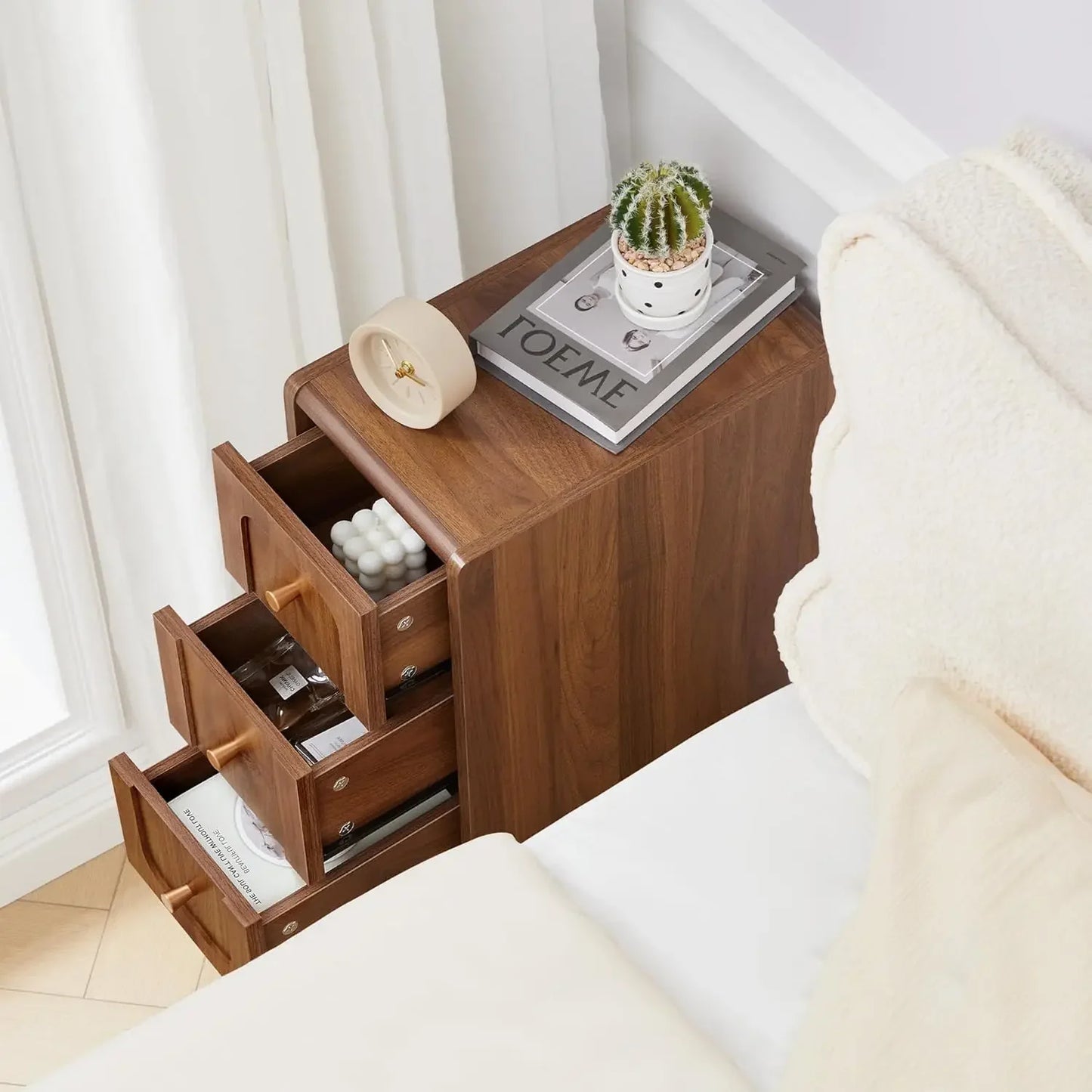 Nightstands with Drawers and Storage