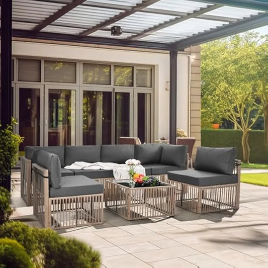 All-Weather PE Rattan Patio Conversation Set