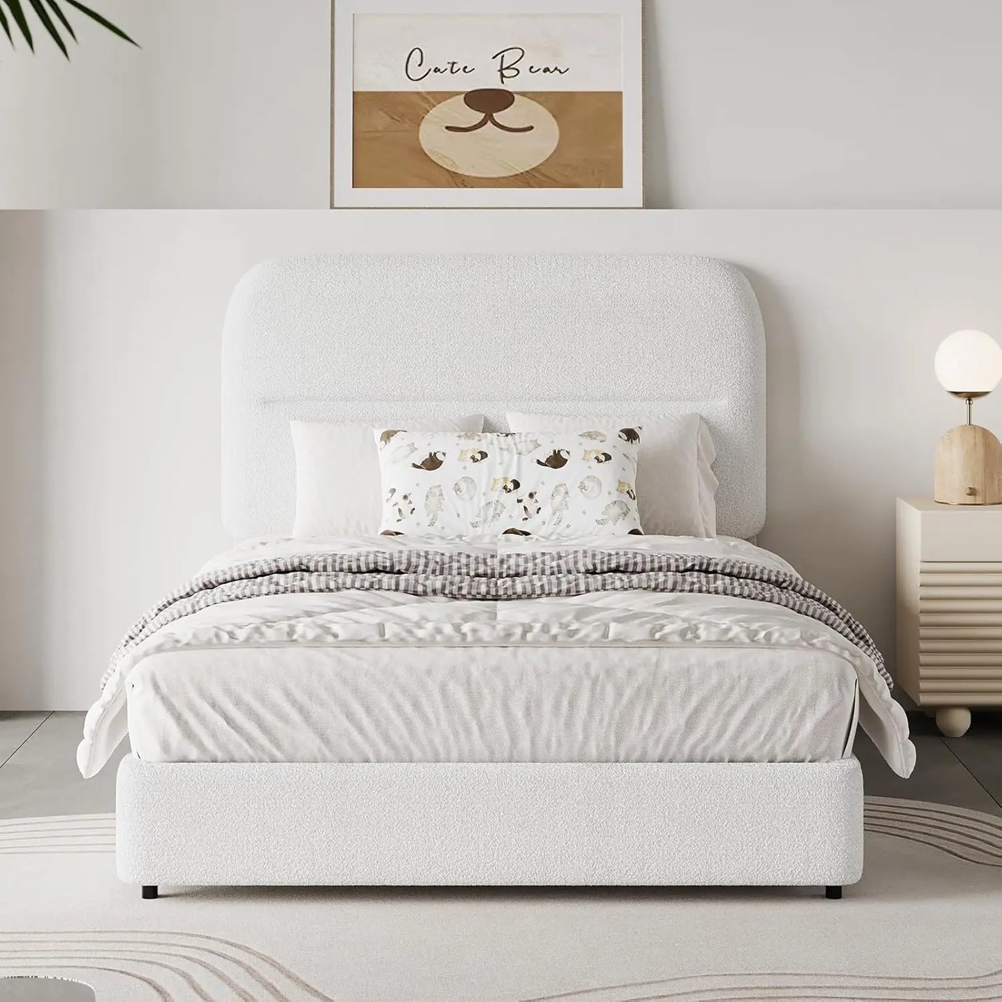 Upholstered Bed Frame with Headboard