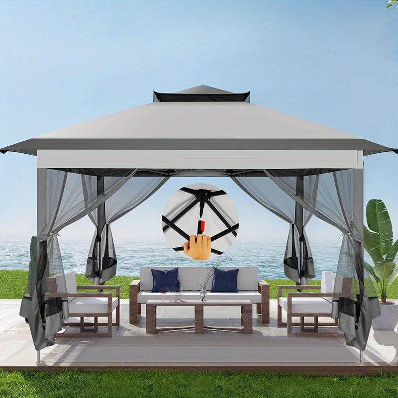 Pop up Gazebo with Mosquito Netting Canopy Tent