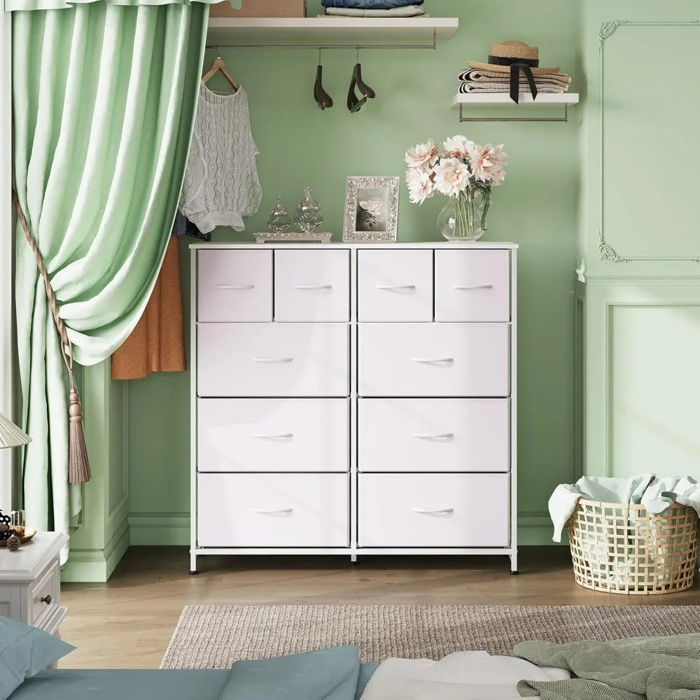 Fabric Dresser Tall Storage Organizer Unit