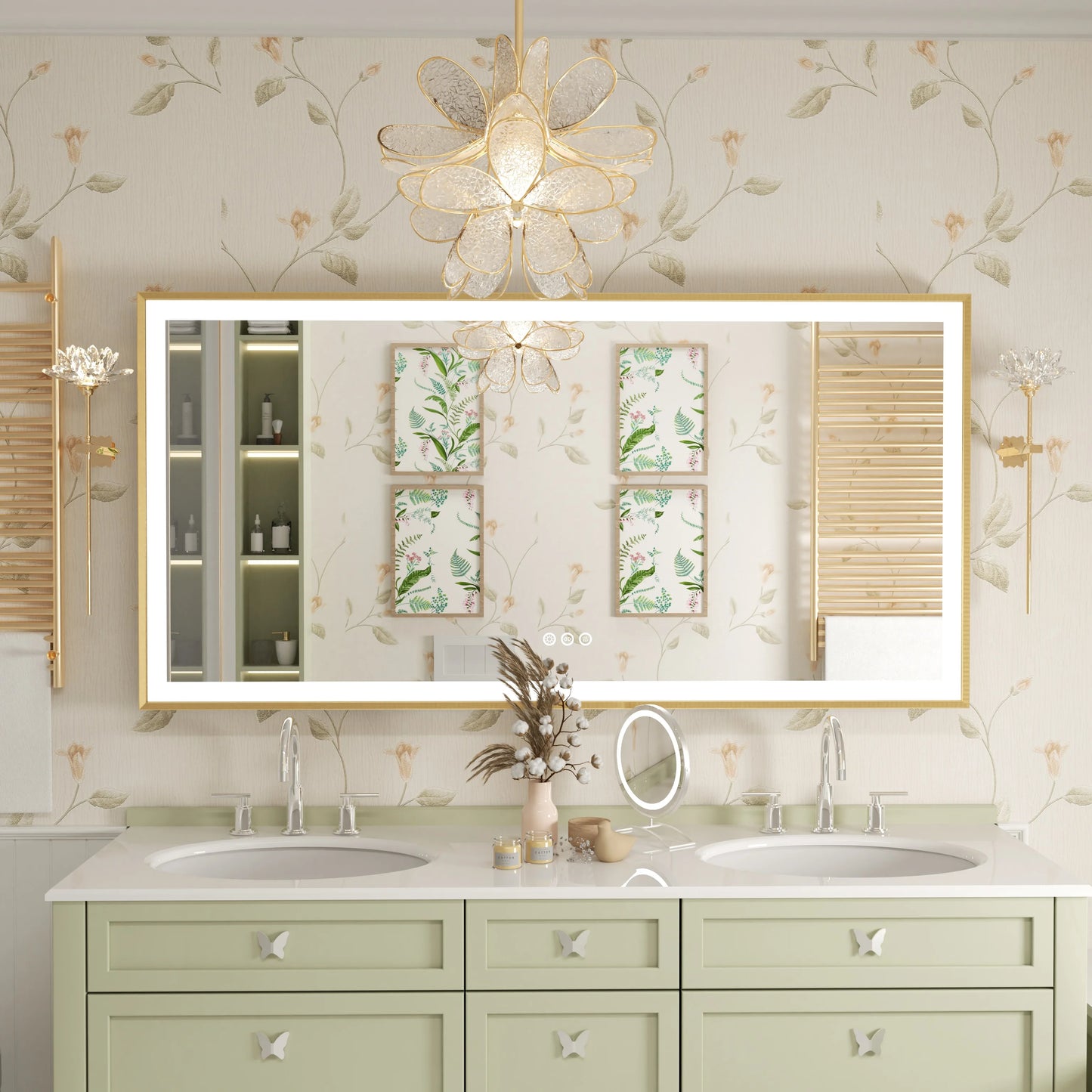 LED Vanity Mirror Gold Frame