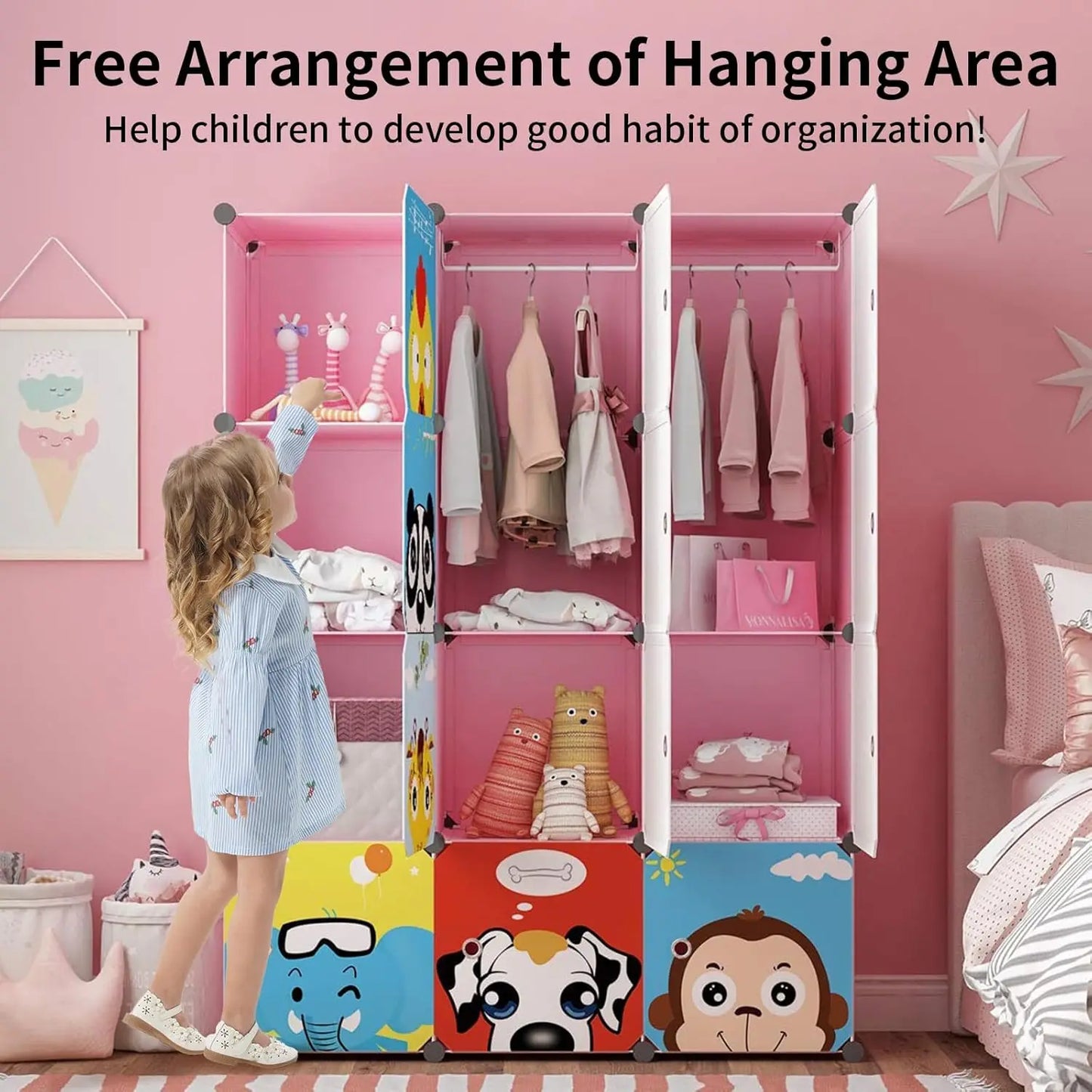 Portable Wardrobe Closet Armorer Storage Rack Cube Organizer