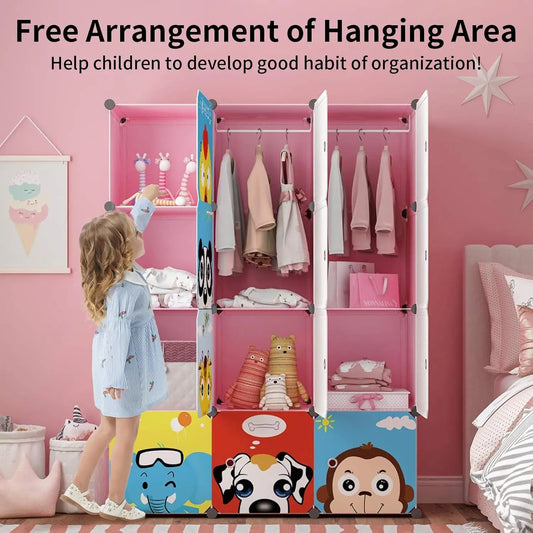 Portable Wardrobe Closet Armorer Storage Rack Cube Organizer