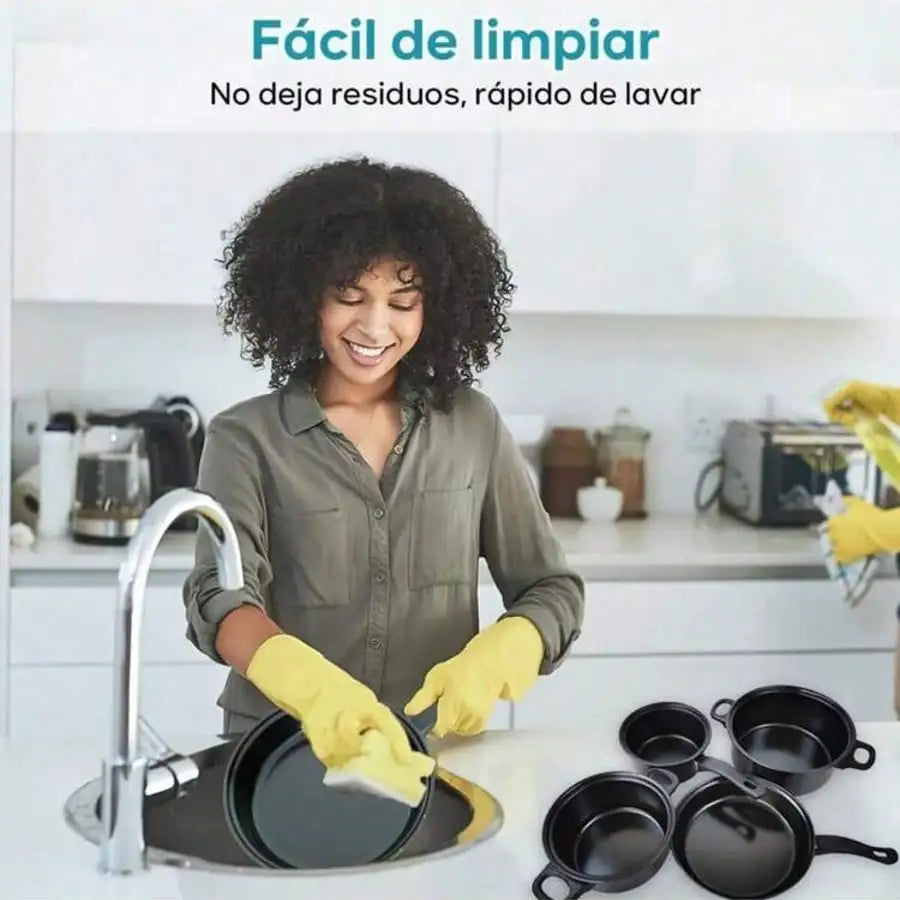 Non-Stick Frying Pan & Soup Pot with Spoons Cookware Set