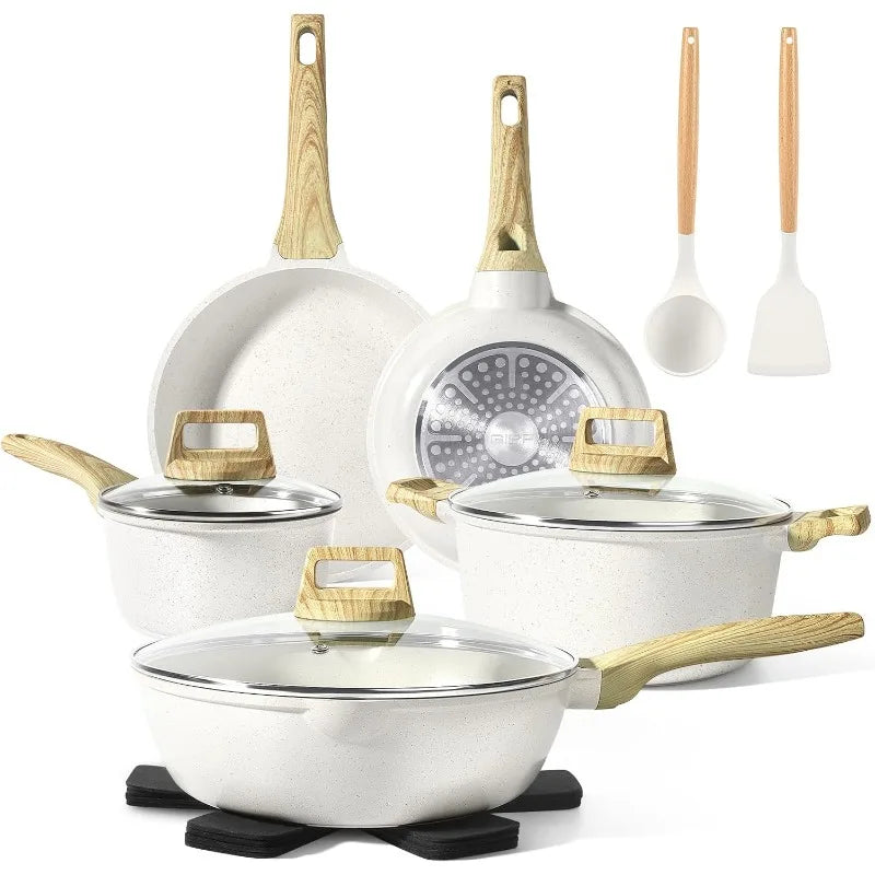 Granite Non Stick Pots and Pans Cookware Set