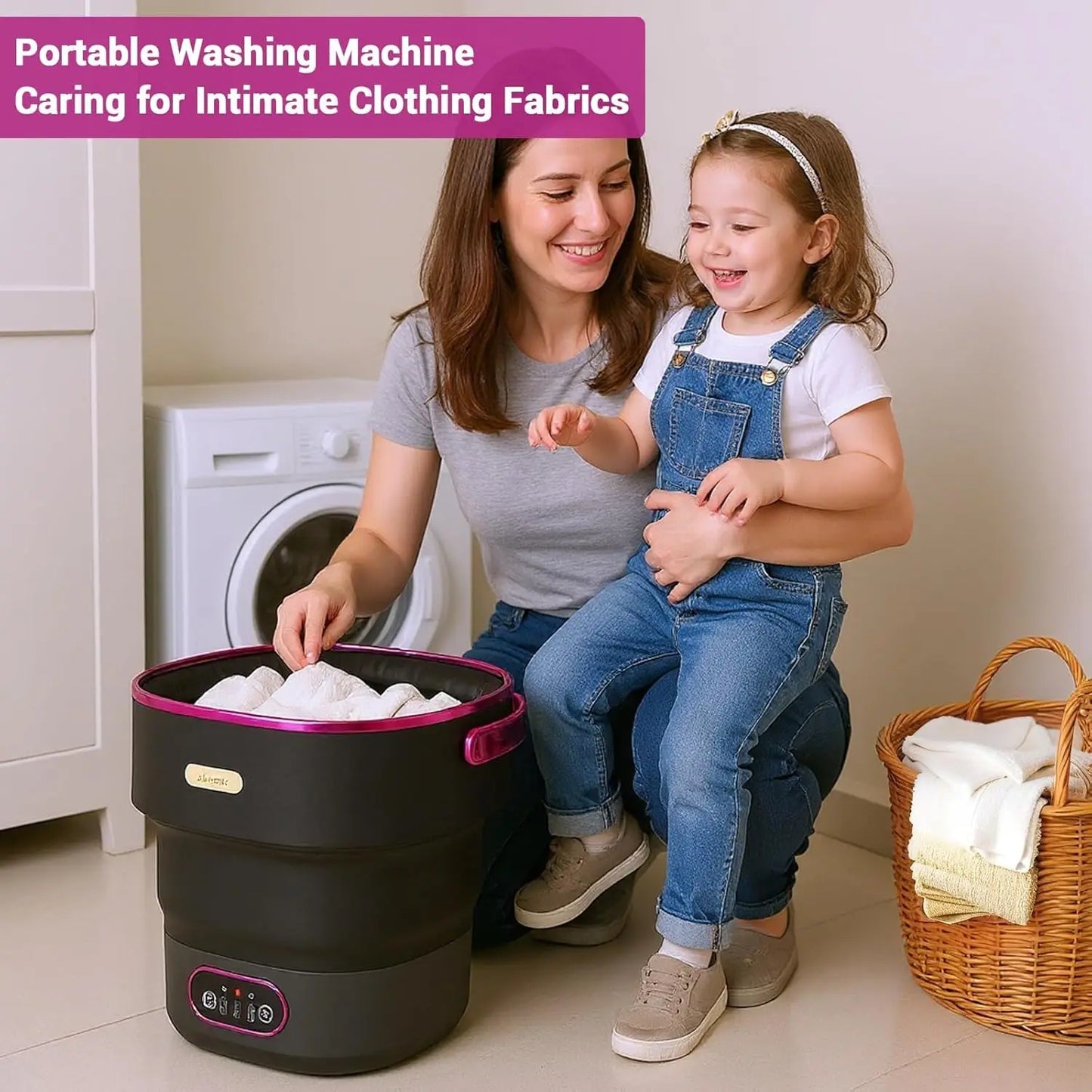 Portable Washing Machine for Underwear & Socks with Washer and Spin Dryer