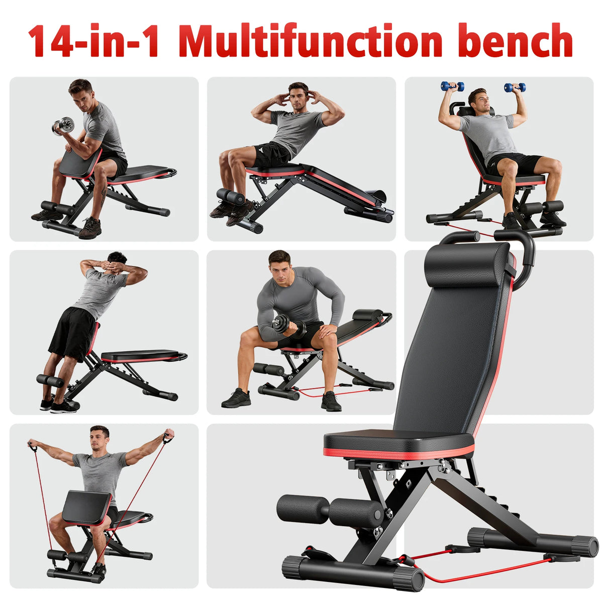 14-in-1 Foldable Dumbbell Bench Weight