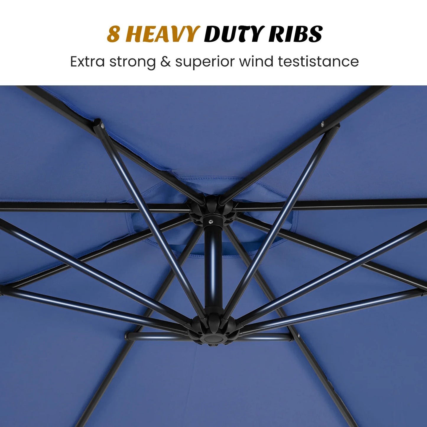 Outdoor Patio Umbrella Hanging Cantilever with Easy Tilt