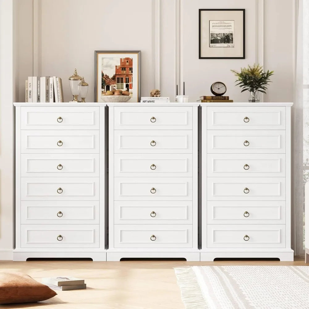 Wooden Modern Farmhouse Vertical Chest of Drawers