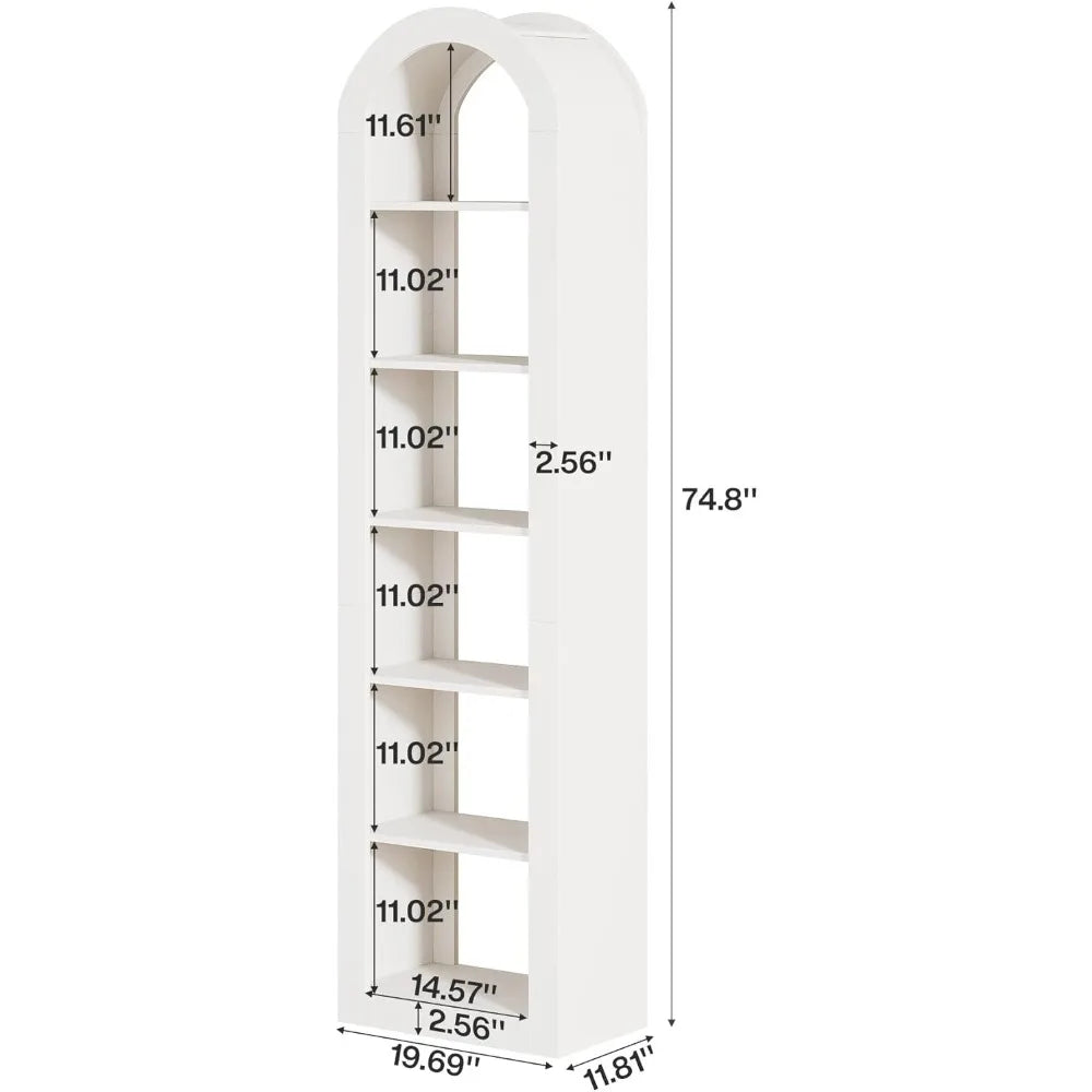 Tall Arched Bookshelf