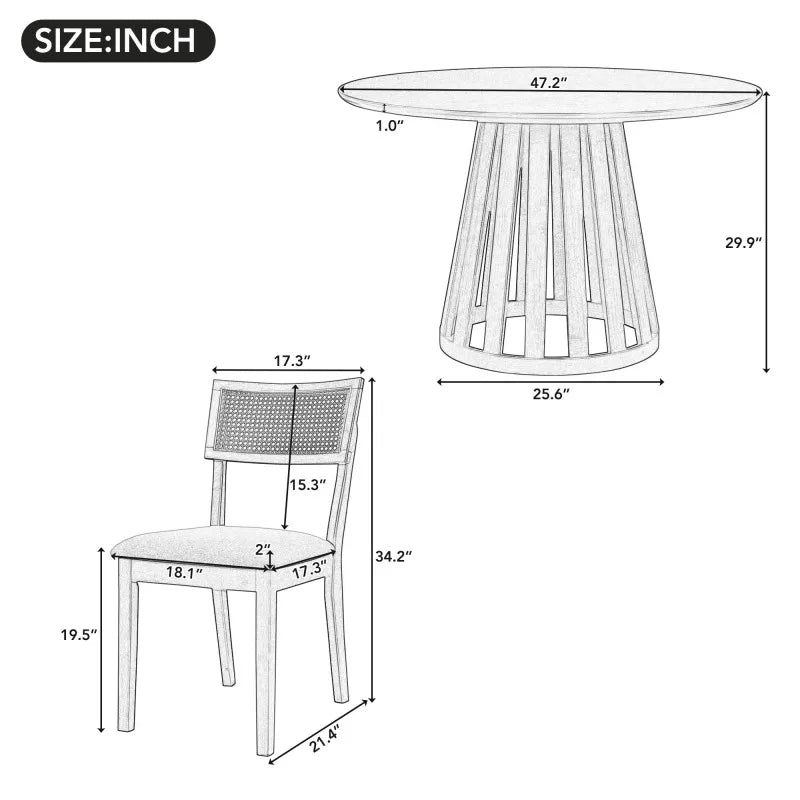 Classic Dining Table & Side Chairs