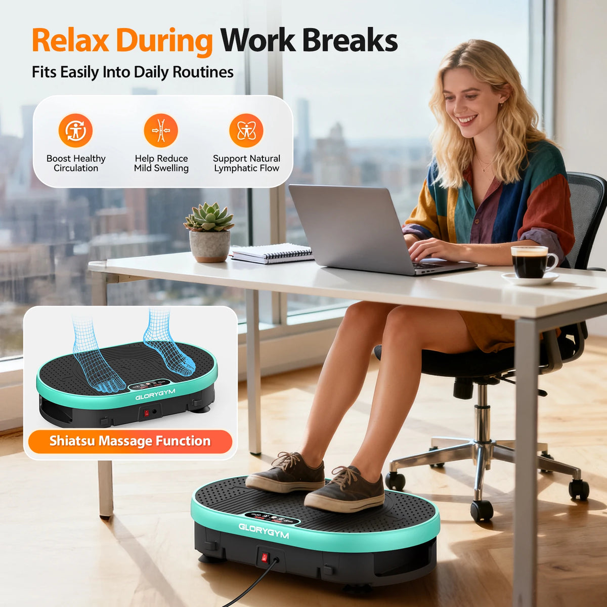 LED Display Vibration Plate Exercise Machine