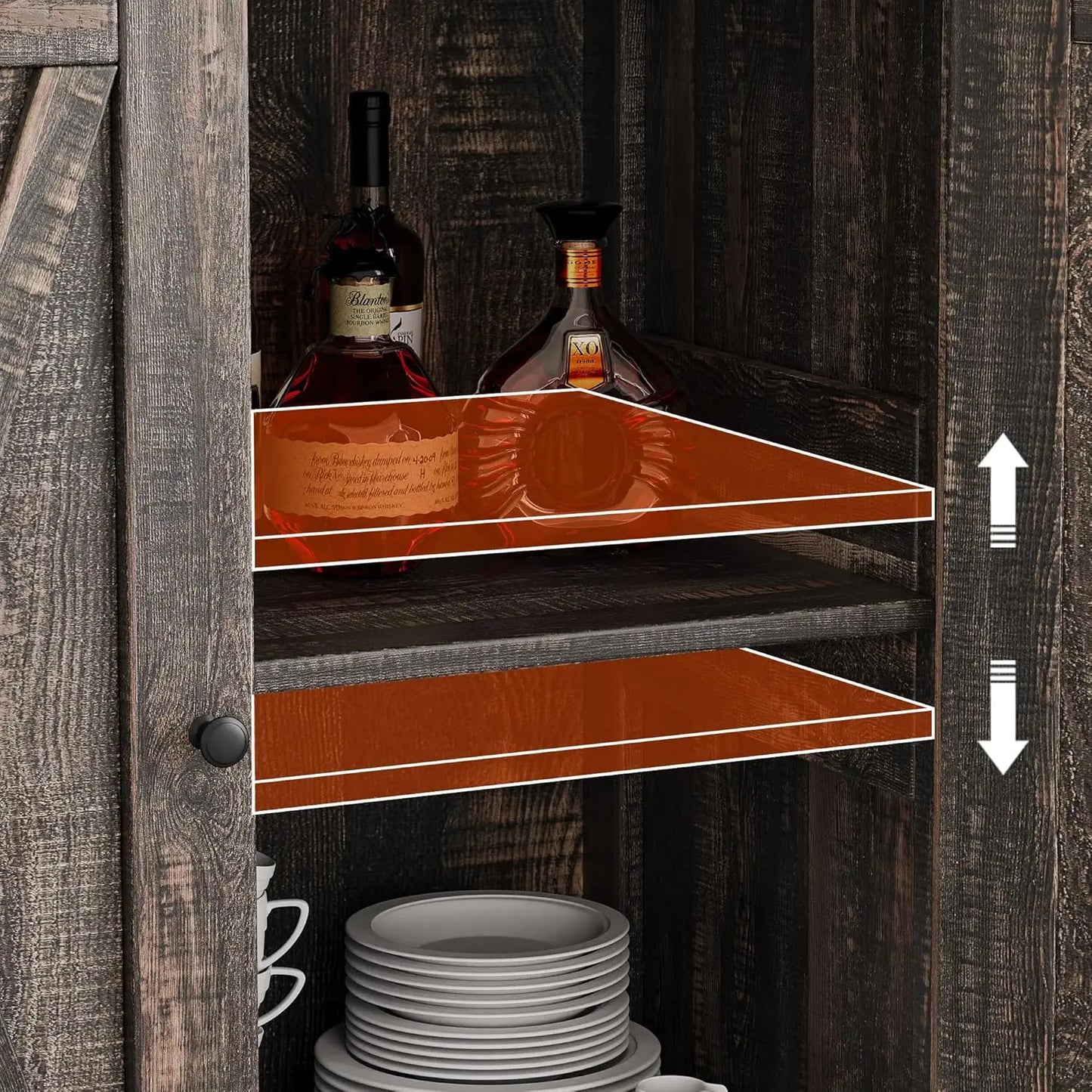 Buffet Cabinet with Doors and Shelves