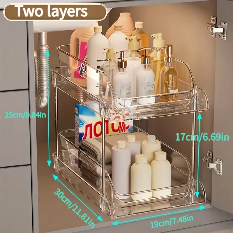 Pull-Out Under Sink Organizer with Shelf