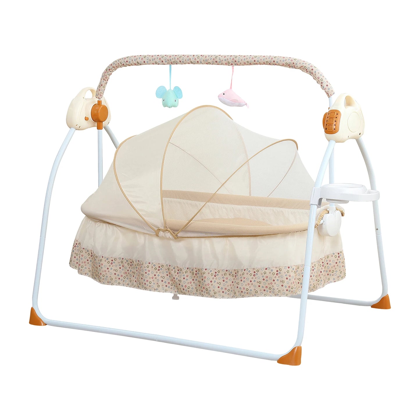 Foldable Electric Baby Cradle w/Rocking Bassinet