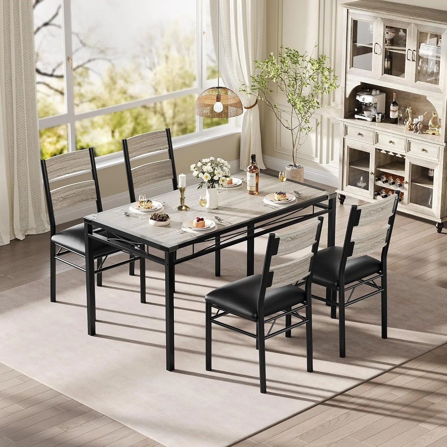 Wooden Dining Table with Corner Protector