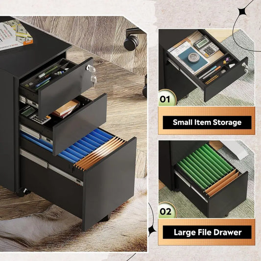 Under Desk Metal Filing Cabinet