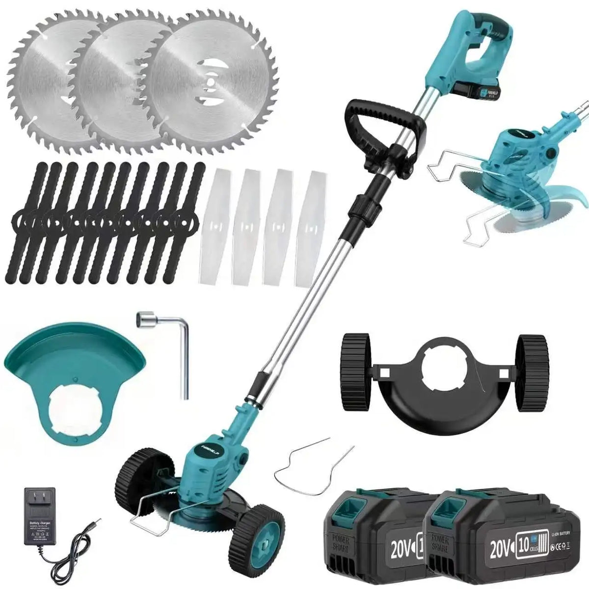 3-in-1 Cordless Lawn Mower + Trimmer + Edge Trimmer