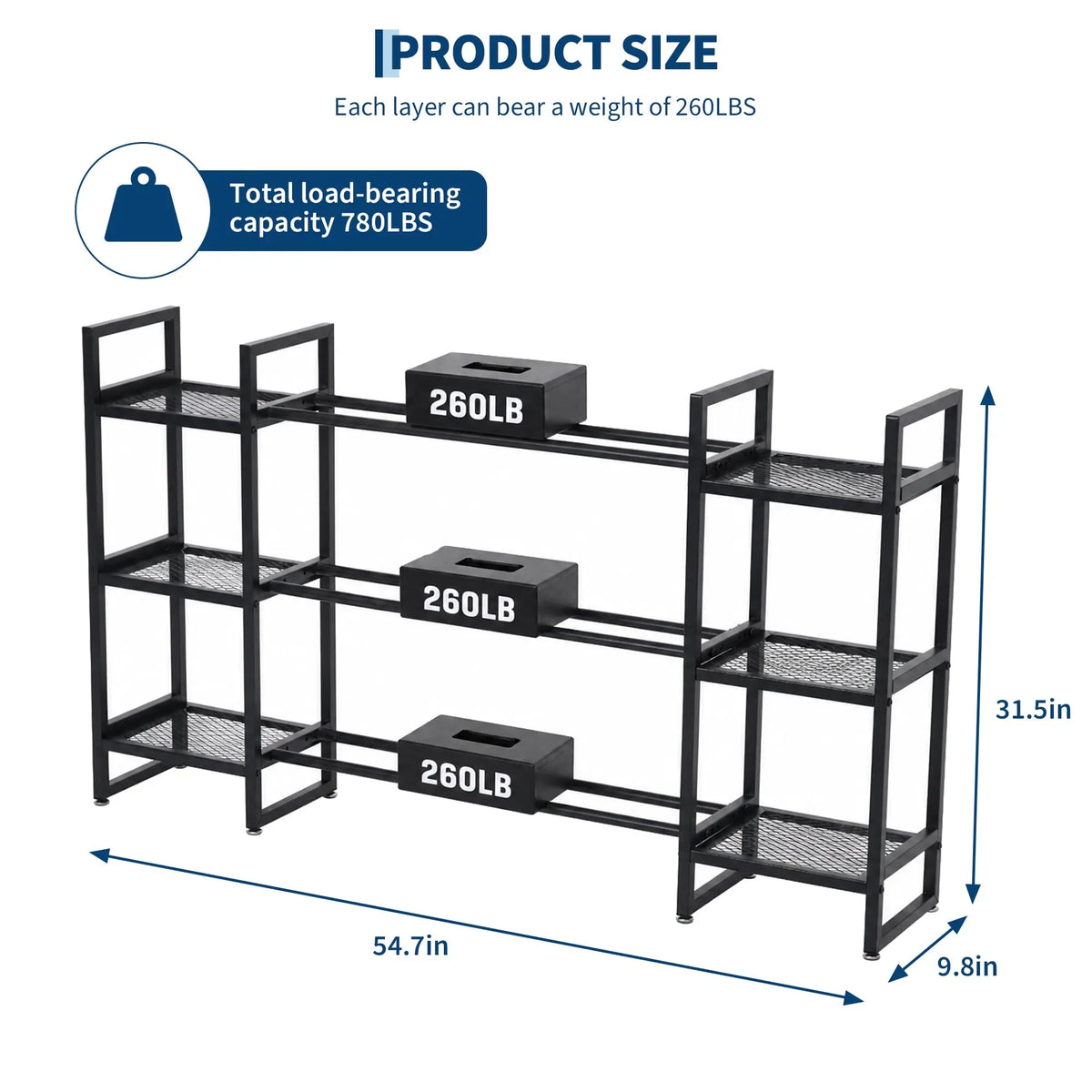 All In One Workout Equipment Storage, Rack Only