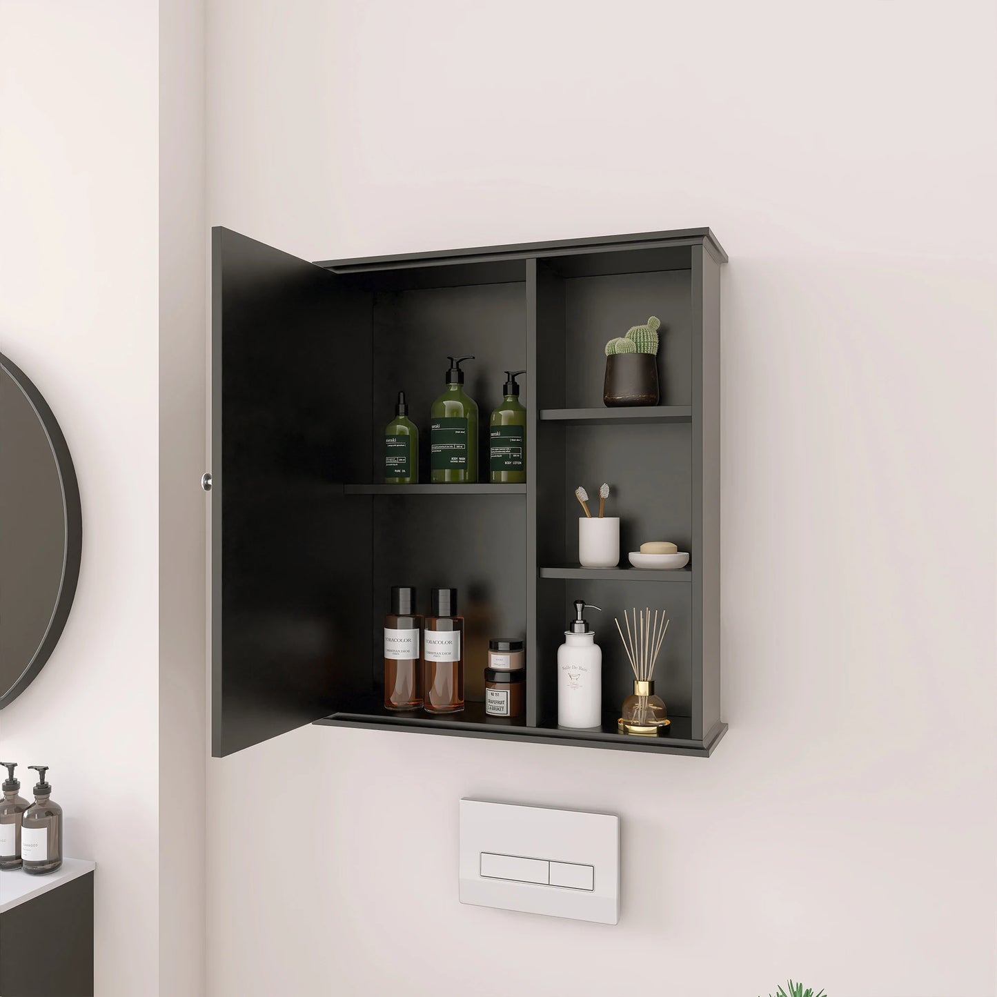 Blue Bathroom Storage Cabinet Decoration Wall Cabinet for Laundry Room&Kitchen&Living Room