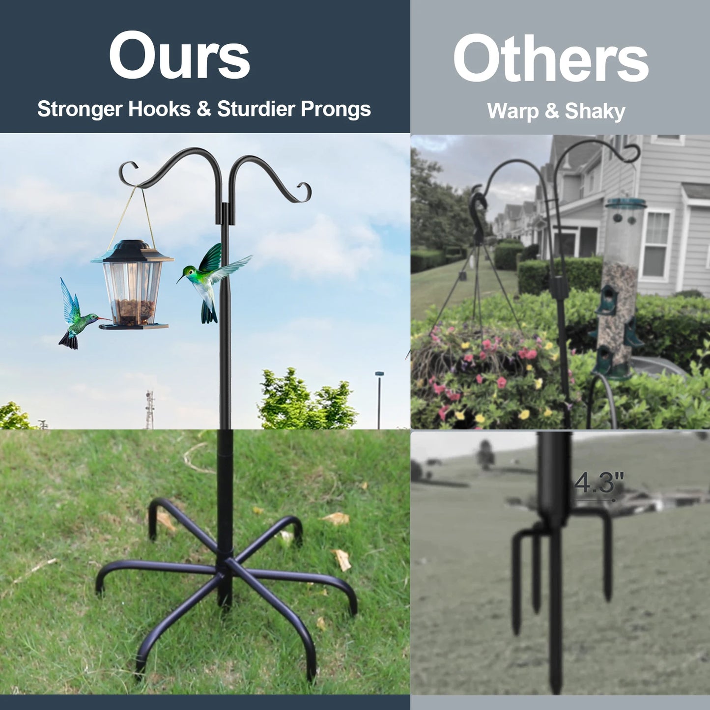 2 Pack Outdoor String Light Poles