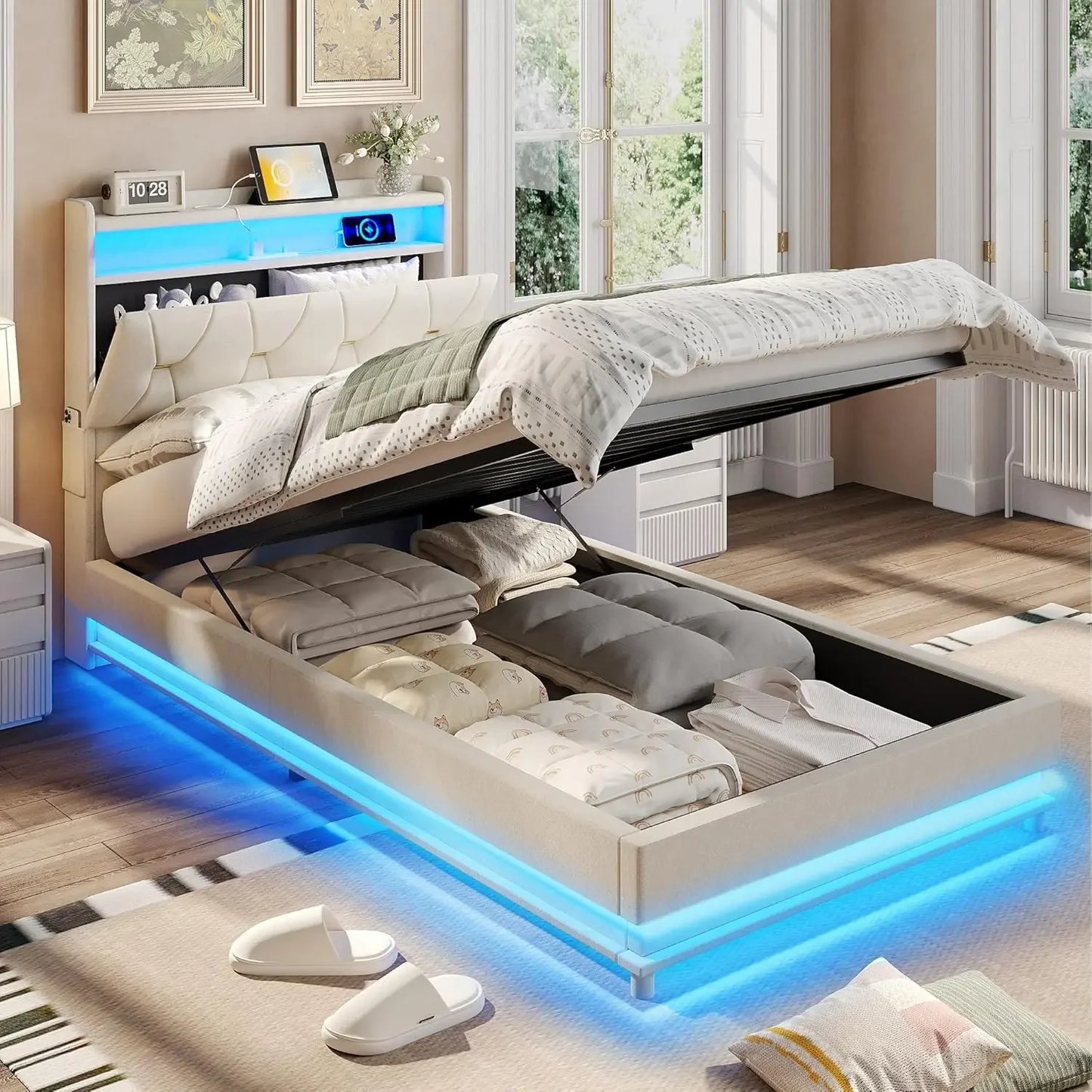 Twin Size Lift Up Storage Bed Frame