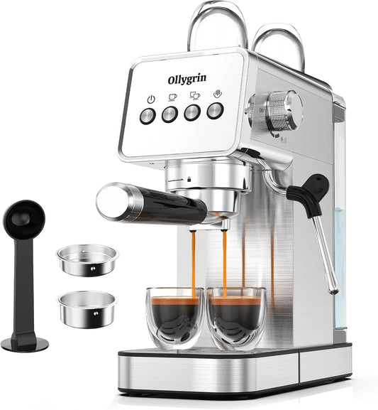 Espresso Machine with Steam Wand - Dual Shot Espresso Maker