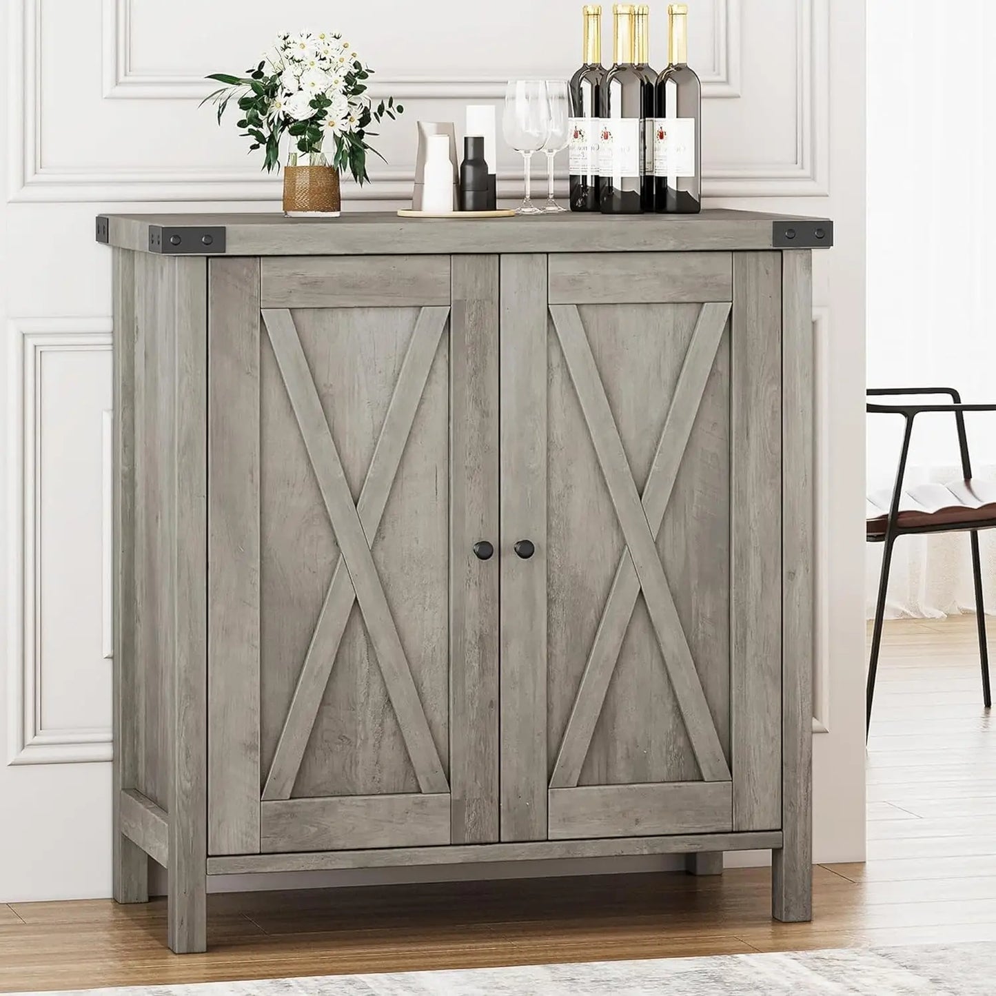 Buffet Cabinet with Doors and Shelves