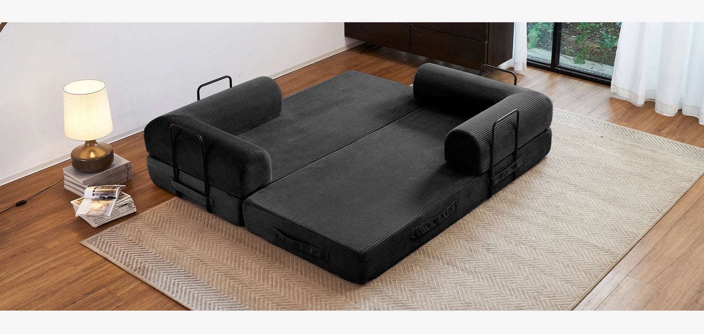 Boneless Couch Foldable Convertible Futon Sleeper Sofa Bed