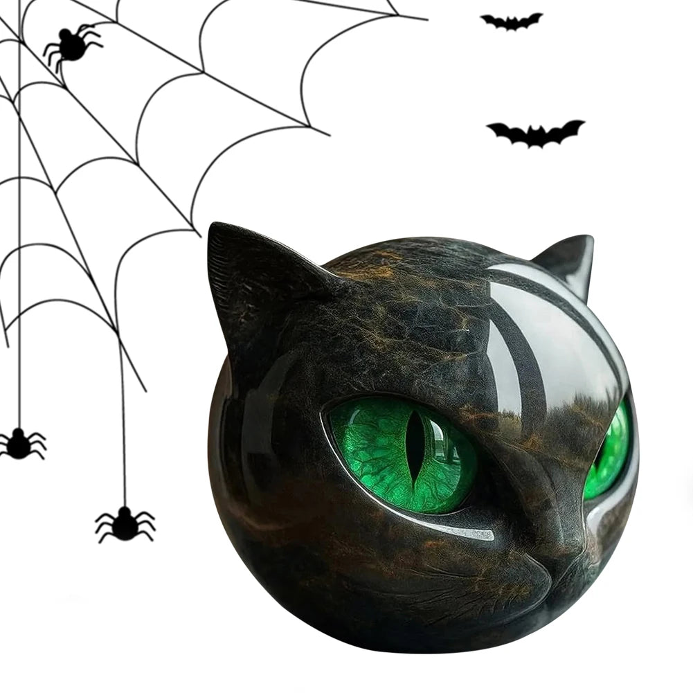 Luxury Healing Stone Sculpture of a Black Cat