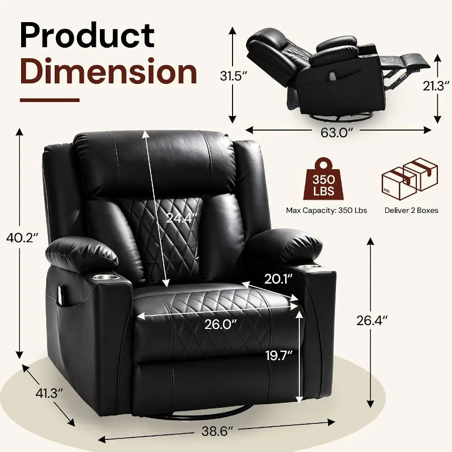 Faux Leather Recliner