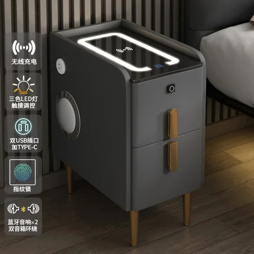 Modern Bedside Table Smart Dresser Created Luxury Vanity Desk