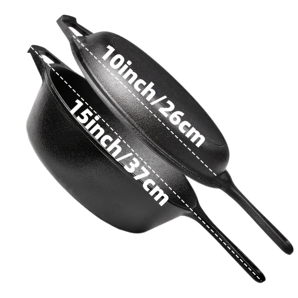 Heavy-Duty Cast Iron Skillet Set