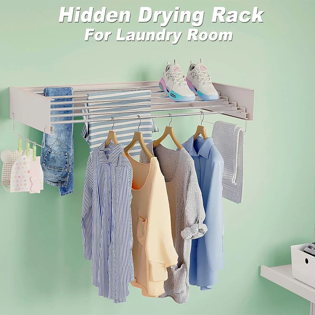 Retractable Collapsible Towel Drying Rack