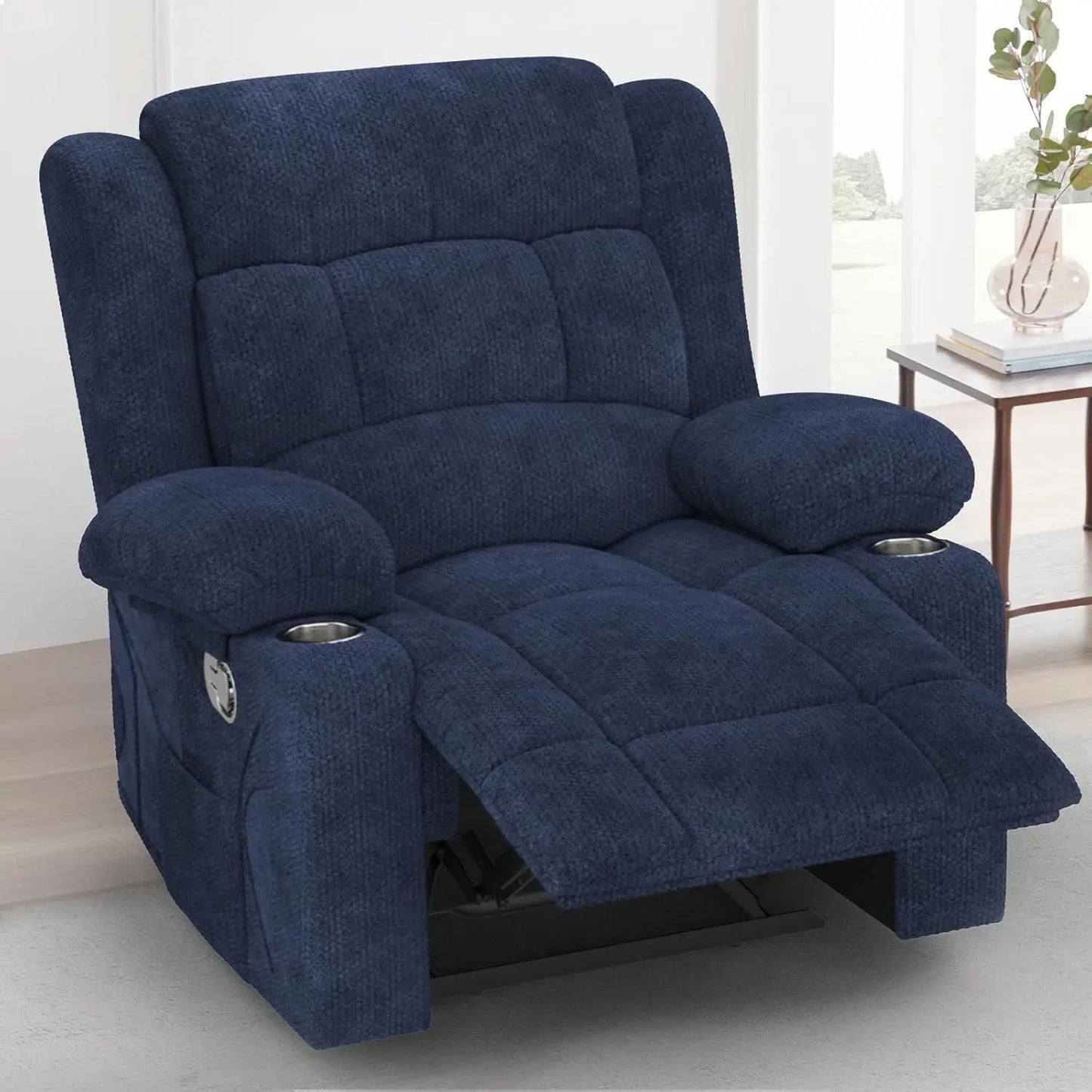 Heated Massage Recliner  Living Room Brown,Customized