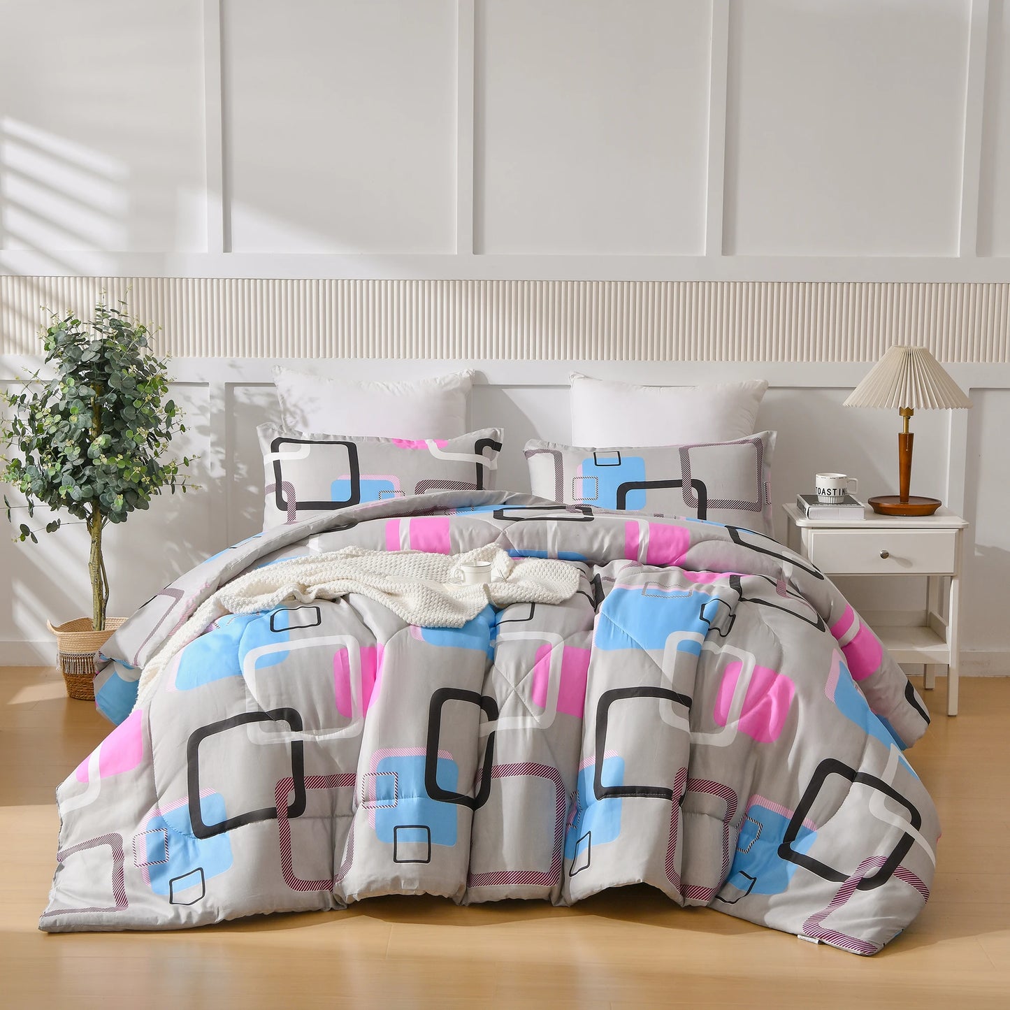 Geometric Pattern Comforter Set For All Seasons