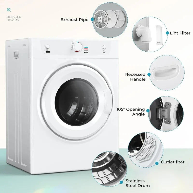 Portable Dryer with Stainless Steel Tumbler