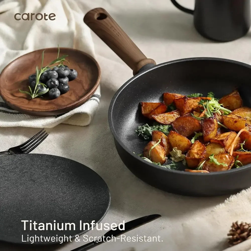 Nonstick Cookware Set with Induction-Ready Pots and Pans