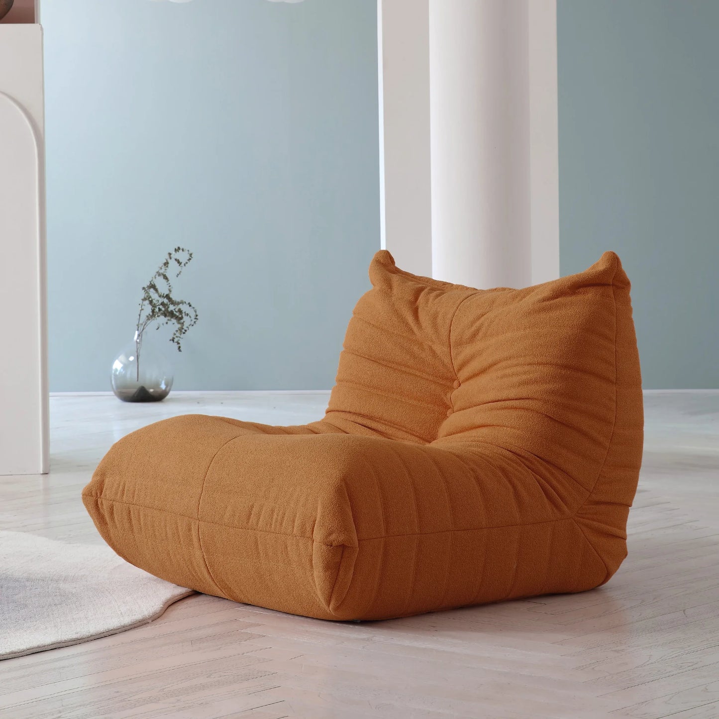Teddy Fabric Bean Bag Comfy Lazy Floor Sofa