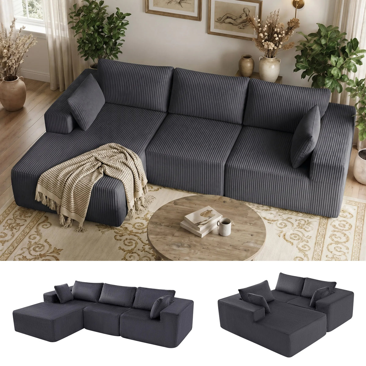 Left Facing Recliner Sofa