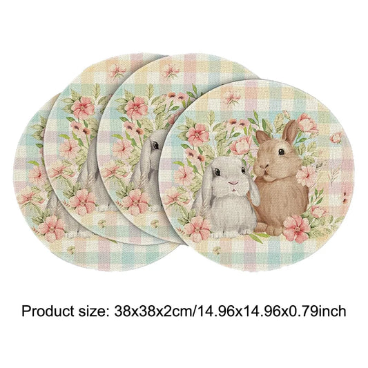 Dining Room Easter Round Placemats Linen