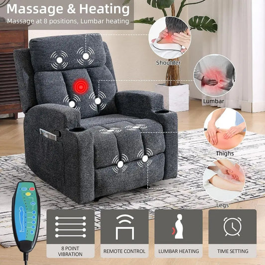 Comfortable Reclining with Overstuffed Armrests and Back