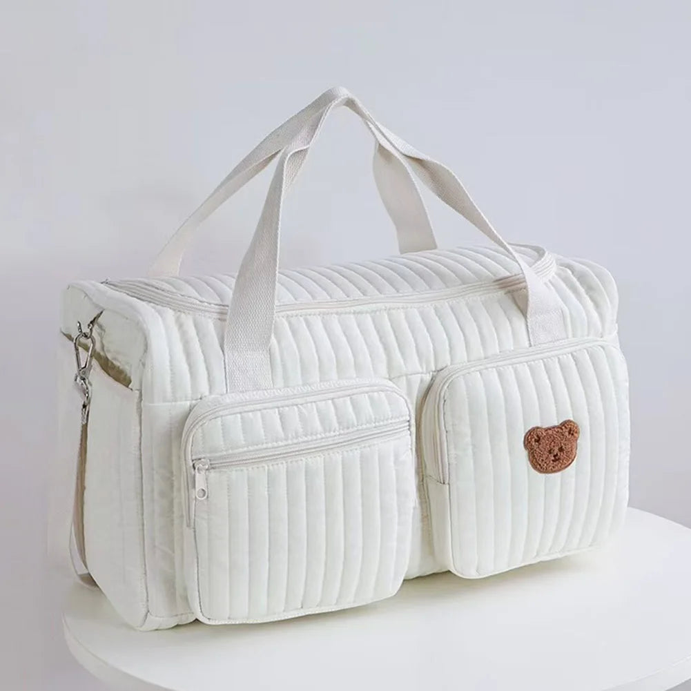 Large Quilted Baby Diaper Bag